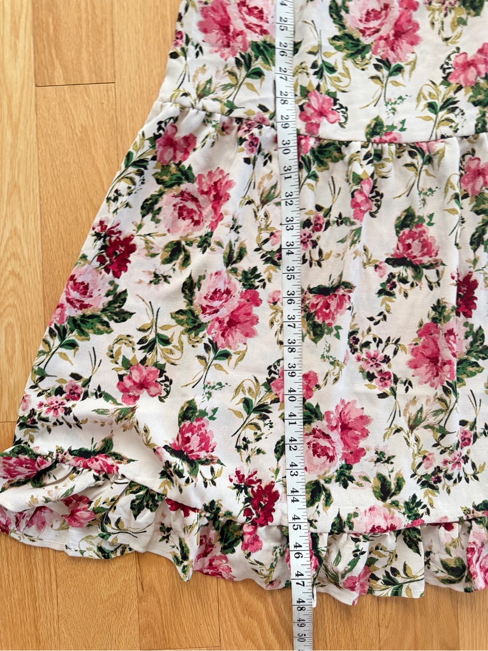Cottagecore Monteau Pink Rose Smocked Bodice Tiered Maxi Sundress Small S - Picture 14 of 16